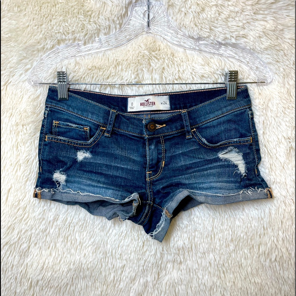 HOLLISTER low rise denim shorts